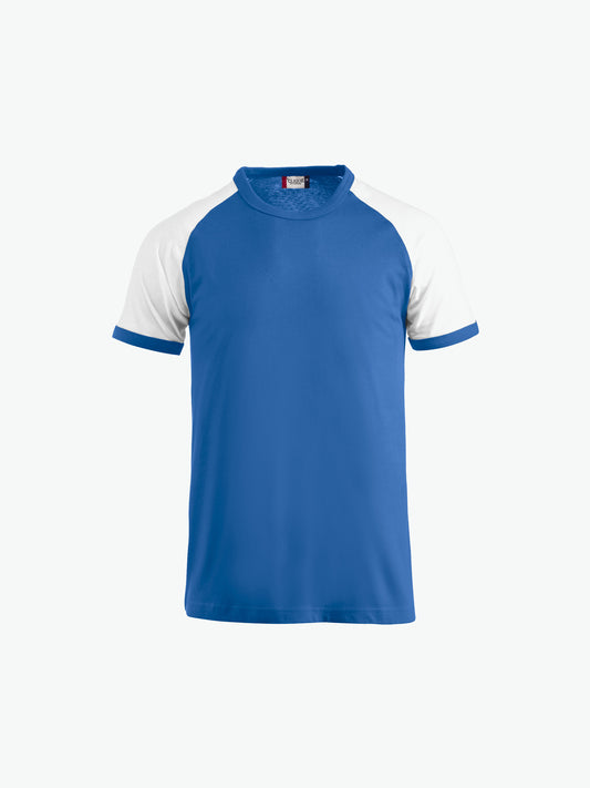 Clique Raglan Tee - Kobalt/Wit T-Shirt Clique XS