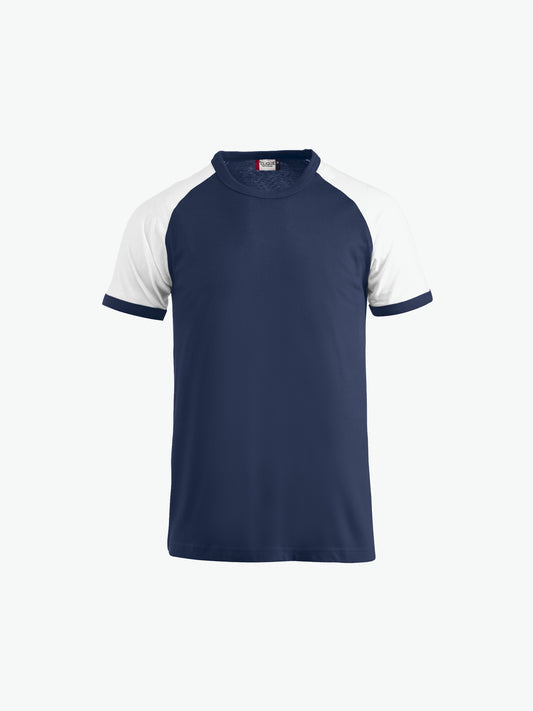 Clique Raglan Tee - Navy/Wit T-Shirt Clique XS