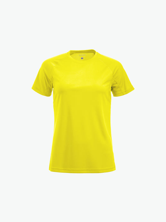 Clique Premium Active-T Women - Signaalgeel T-Shirt Dames Clique S