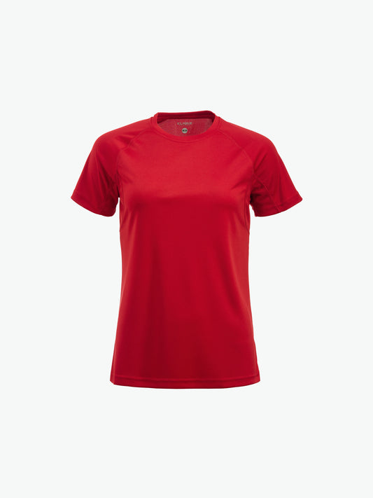 Clique Premium Active-T Women - Rood T-Shirt Dames Clique S