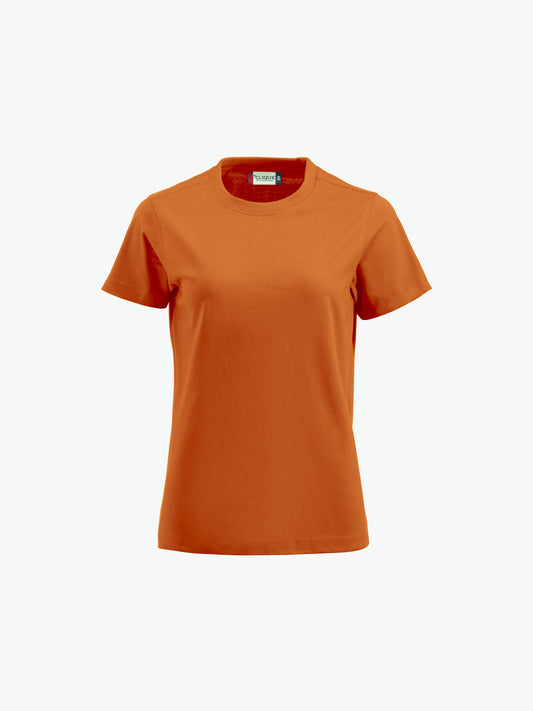 Clique Premium-T Women - Dieporanje T-Shirt Dames Clique S