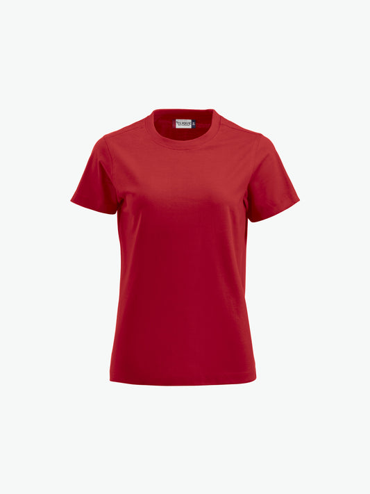 Clique Premium-T Women - Rood T-Shirt Dames Clique S