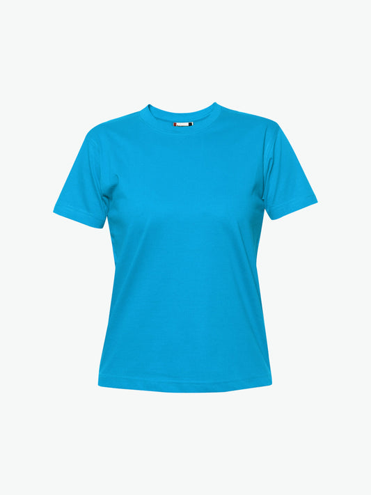 Clique Premium-T Women - Turquoise T-Shirt Dames Clique S