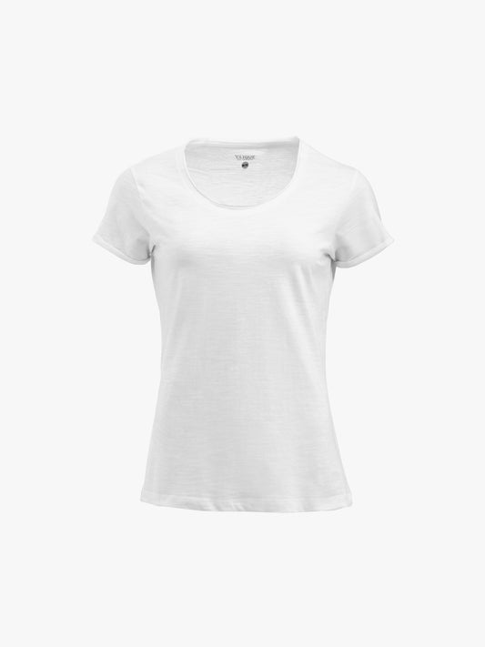 Clique Derby-T Women - Steenwit T-Shirt Dames Clique