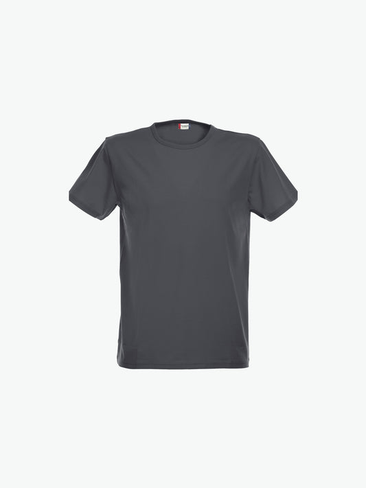 Clique Stretch-T - Antraciet Melange T-Shirt Clique S