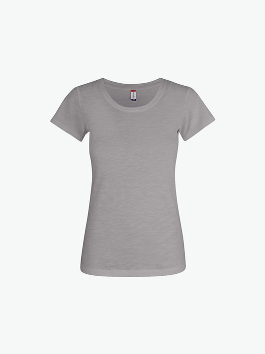 Clique Slub-T Women - Grijs T-Shirt Dames Clique XS