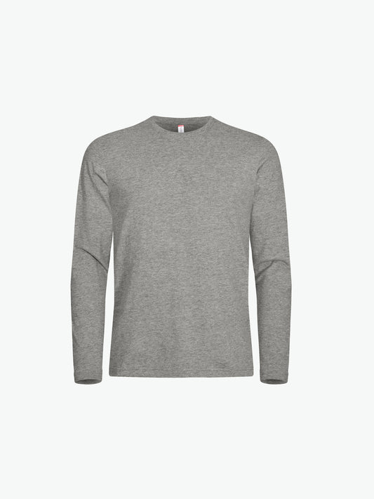 Clique Premium Fashion-T LS - Grijsmelange T-Shirt Clique XS