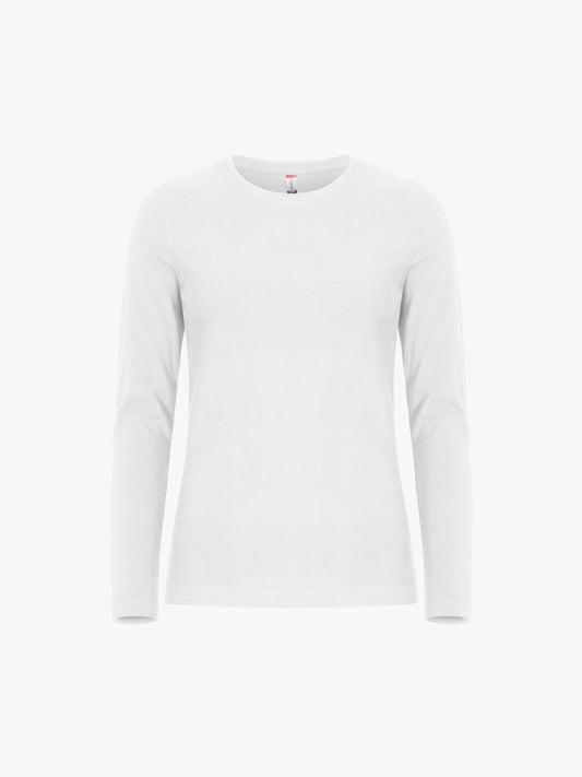 Clique Premium Fashion-T LS Women - Wit T-Shirt Dames Clique XS