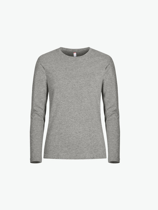 Clique Premium Fashion-T LS Women - Grijsmelange T-Shirt Dames Clique XS