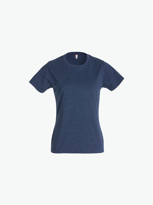 Clique New Classic-T Women - Blauwmelange T-Shirt Dames Clique XS