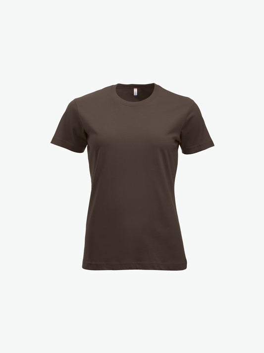 Clique New Classic-T Women - Dark Mocca T-Shirt Dames Clique XS