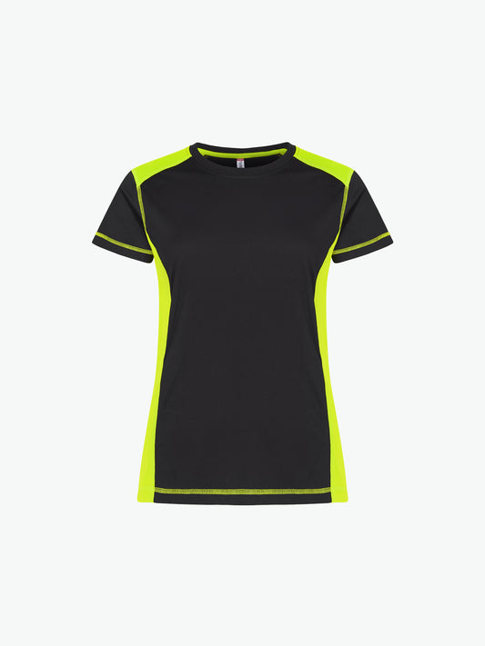 Clique Ambition-T Women - Signaalgeel T-Shirt Dames Clique XS