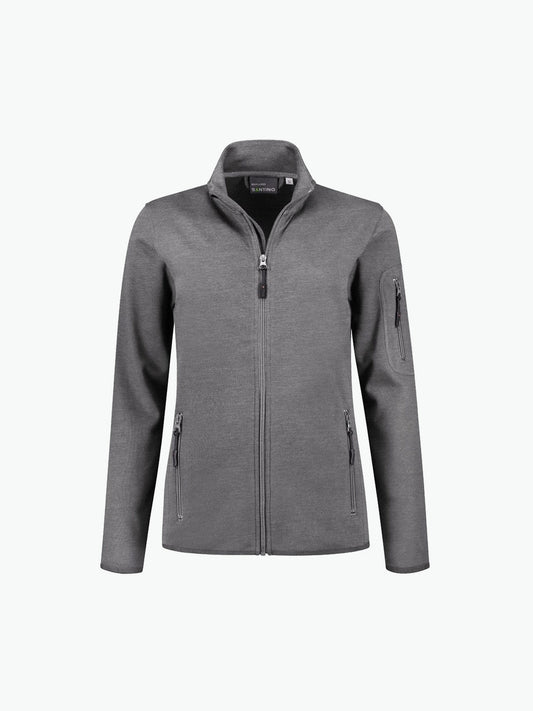 Santino Berlin Ladies Sweatvest - Donker Grijs Vest Dames Santino XS