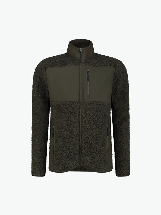 Santino Brooklyn Sherpa Fleecejack - Army Fleece Jas Santino XS