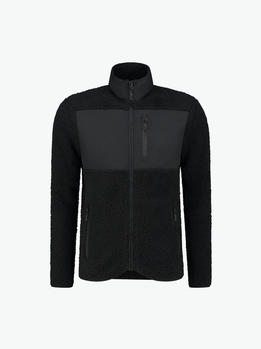 Santino Brooklyn Sherpa Fleecejack - Zwart Fleece Jas Santino XS