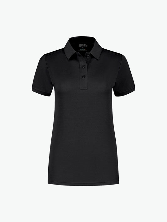 Santino Edinburgh Ladies Poloshirt - Zwart Polo Dames Santino XS