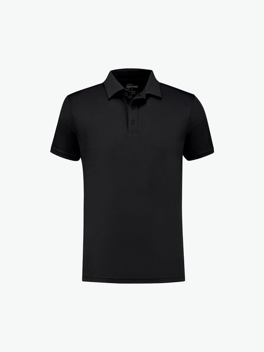 Santino Edinburgh Poloshirt - Zwart Polo Santino XS