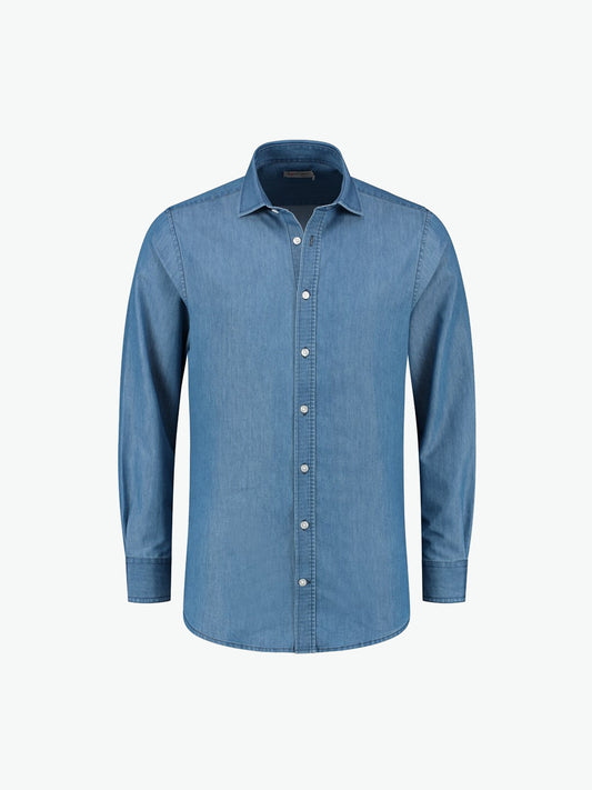 Santino Felix Shirt - Washed Denim Overhemd Santino S