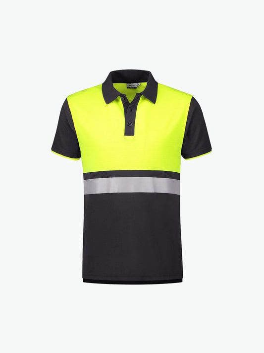 Santino Hamburg Poloshirt - Grijs / Fluor Geel Polo Santino S