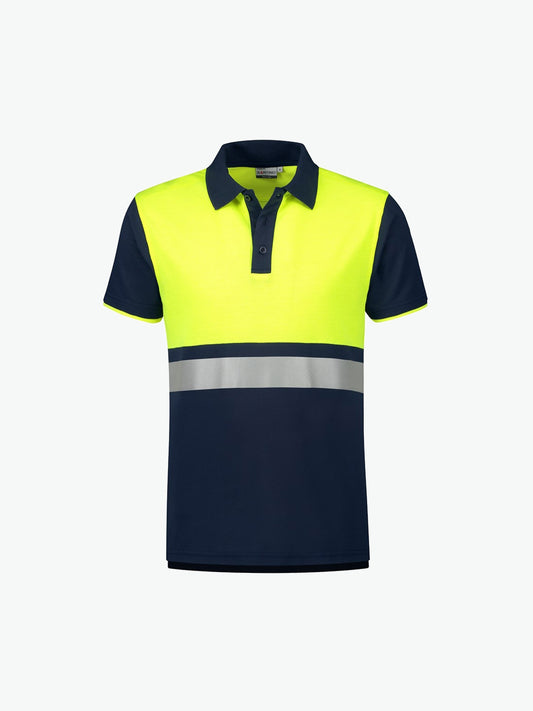 Santino Hamburg Poloshirt - Navy / Fluor Geel Polo Santino S