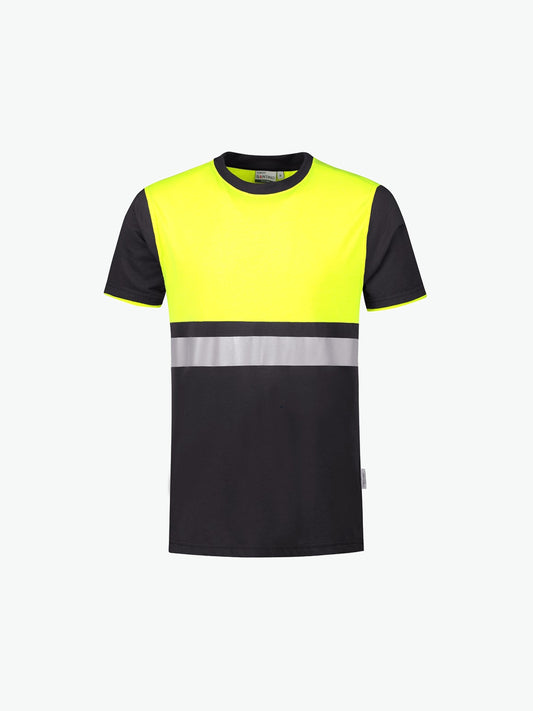 Santino Hannover T-shirt - Grijs / Fluor Geel T-Shirt Santino S