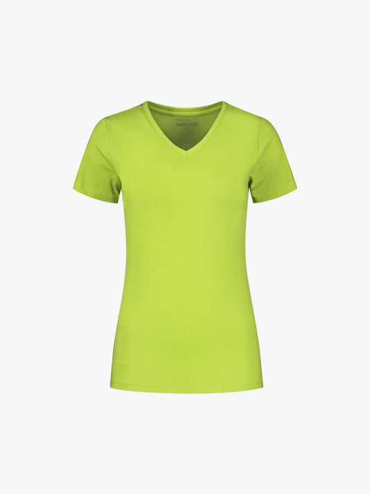 Santino Jazz Ladies V-neck T-shirt - Lime T-Shirt Dames Santino XS