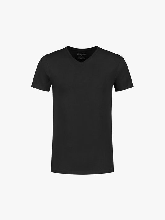 Santino Jazz V-neck T-shirt - Zwart T-Shirt Santino XS
