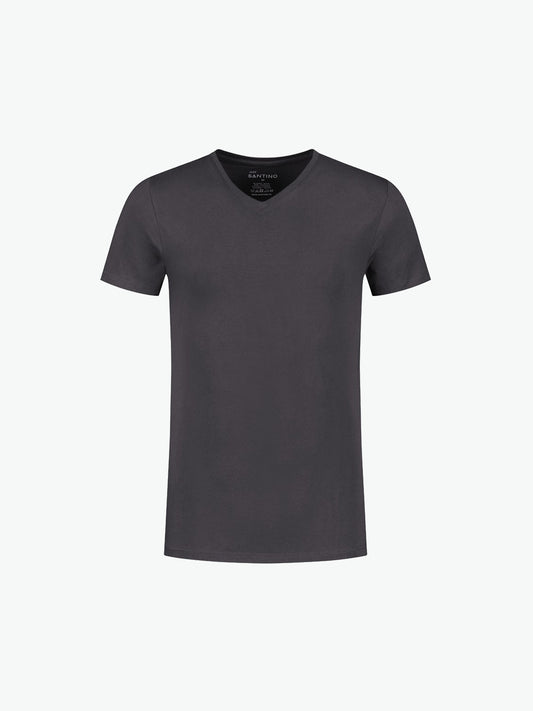 Santino Jazz V-neck T-shirt - Grijs T-Shirt Santino XS