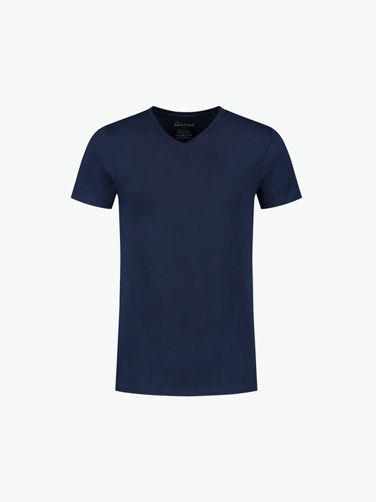 Santino Jazz V-neck T-shirt - Navy T-Shirt Santino XS