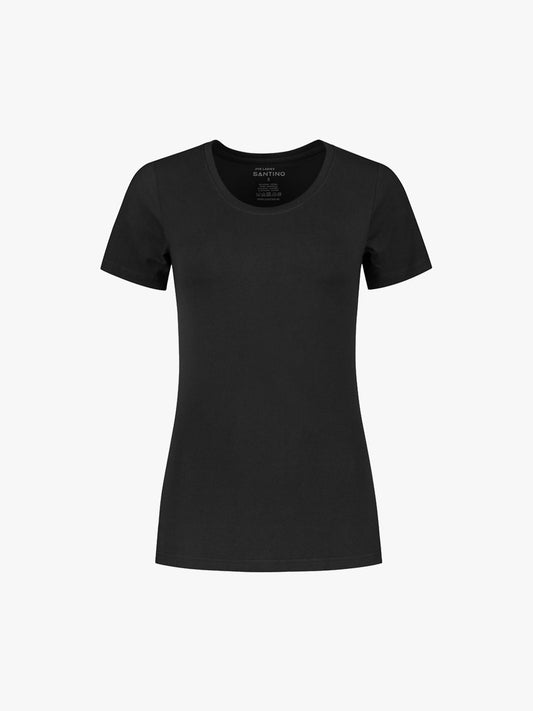 Santino Jive Ladies C-neck T-shirt - Zwart T-Shirt Dames Santino XS