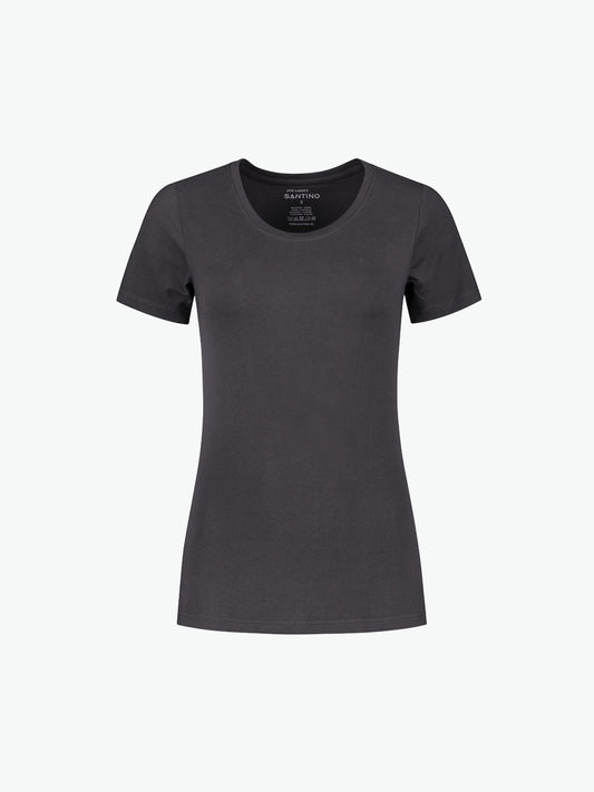 Santino Jive Ladies C-neck T-shirt - Grijs T-Shirt Dames Santino XS