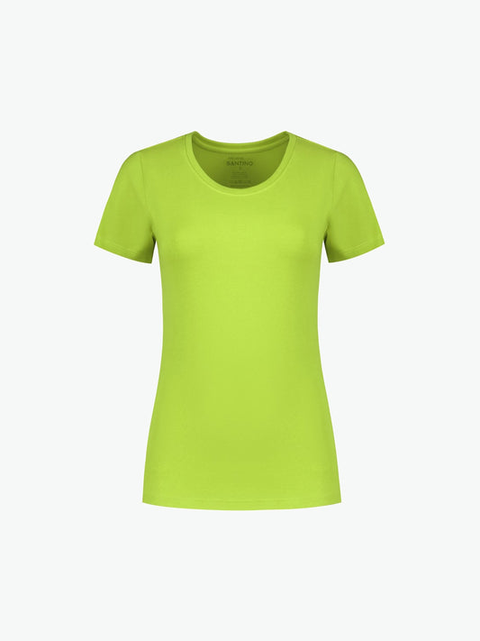 Santino Jive Ladies C-neck T-shirt - Lime T-Shirt Dames Santino XS