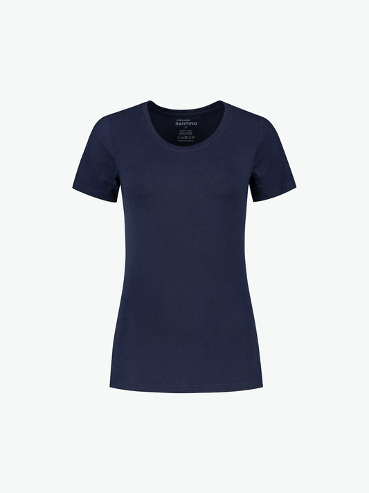 Santino Jive Ladies C-neck T-shirt - Navy T-Shirt Dames Santino XS