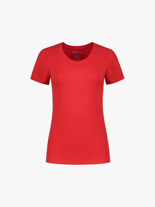 Santino Jive Ladies C-neck T-shirt - Rood T-Shirt Dames Santino XS