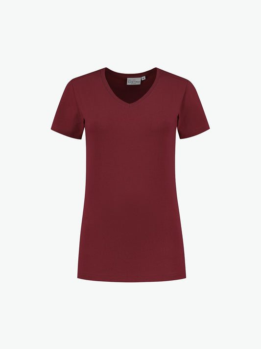 Santino Lebec Ladies T-shirt - Burgundy T-Shirt Dames Santino XS