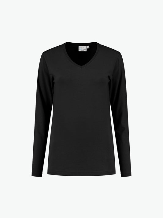 Santino Ledburg Ladies T-shirt - Zwart T-Shirt Dames Santino XS