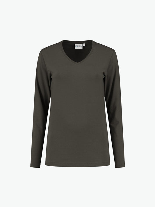 Santino Ledburg Ladies T-shirt - Antraciet T-Shirt Dames Santino XS
