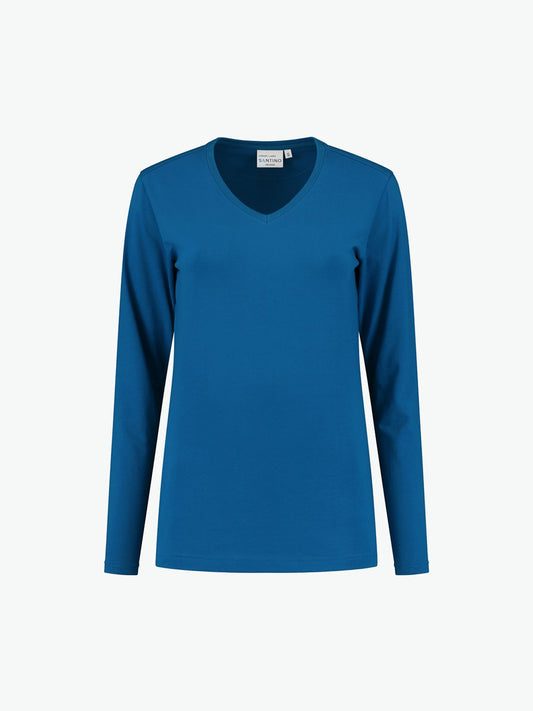 Santino Ledburg Ladies T-shirt - Blauw T-Shirt Dames Santino XS