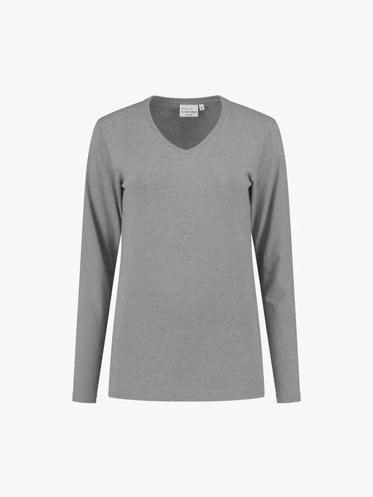 Santino Ledburg Ladies T-shirt - Grijs T-Shirt Dames Santino