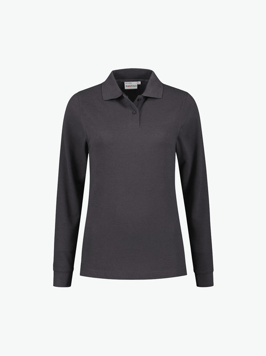 Santino Matt Ladies Poloshirt - Donker Grijs Polo Dames Santino XS