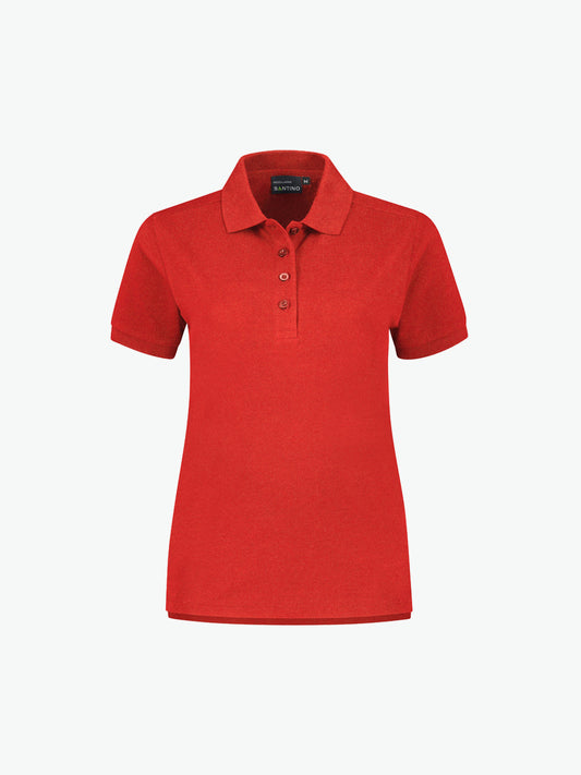Santino Monza Ladies Poloshirt - Rood Polo Dames Santino XS