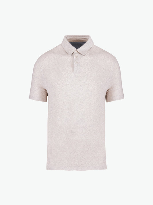 Native Spirit NS210 Polo - Recycled Cream Heather Duurzame Polo Native Spirit XS
