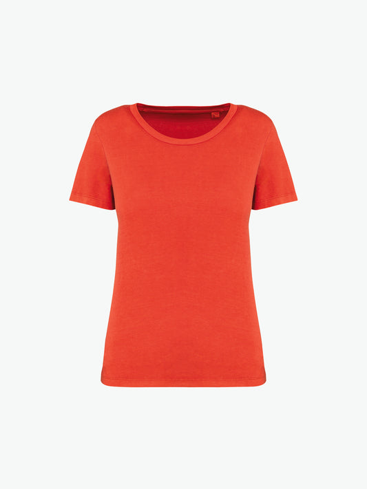 Native Spirit NS316 T-shirt - Washed Paprika Duurzame T-Shirt Dames Native Spirit