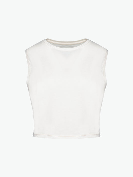 Native Spirit NS342 Cropped t-shirt - Washed Ivory Duurzame T-Shirt Dames Native Spirit XS