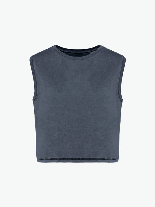 Native Spirit NS342 Cropped t-shirt - Washed Mineral Grey Duurzame T-Shirt Dames Native Spirit XS