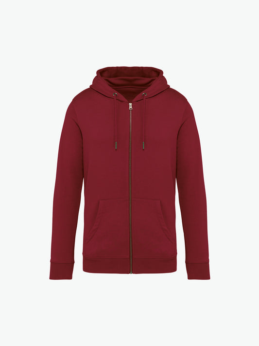 Native Spirit NS402 Sweater rits en capuchon - Hibiscus Red Duurzame Sweater Native Spirit