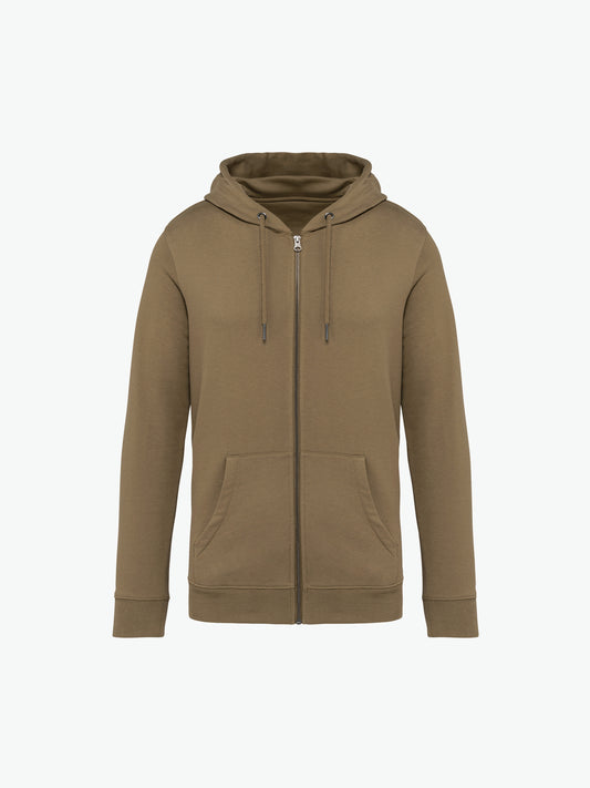 Native Spirit NS402 Sweater rits en capuchon - Light Olive Green Duurzame Sweater Native Spirit
