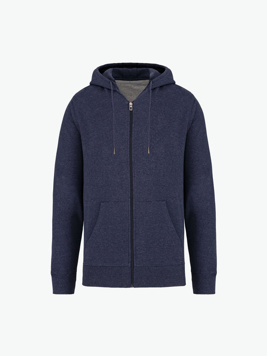 Native Spirit NS412 Sweater rits en capuchon - Recycled Navy Heather Duurzame Sweater Native Spirit