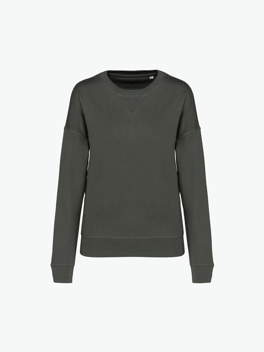 Native Spirit NS420 Sweater met ronde hals - Organic Khaki Duurzame Sweater Native Spirit