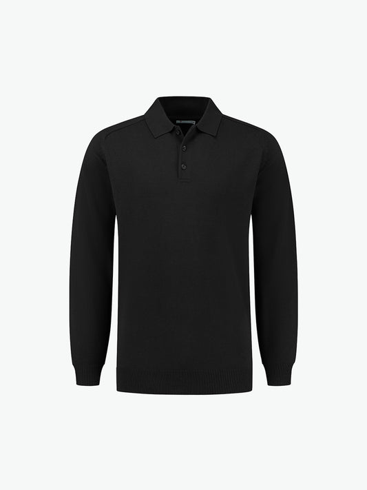 Santino Praha Polo Pullover - Zwart Pullovers Santino S